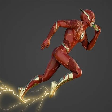 3d Model The Flash Vr Ar Low Poly Cgtrader