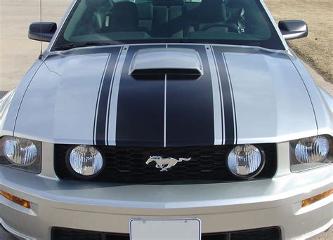 2005 2009 Ford Mustang Decals Hood Stripes Fastback 2 Vinyl Graphics