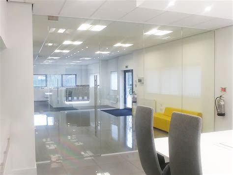 Glass Partitions At Sov Print Ltd Caerphilly Wales