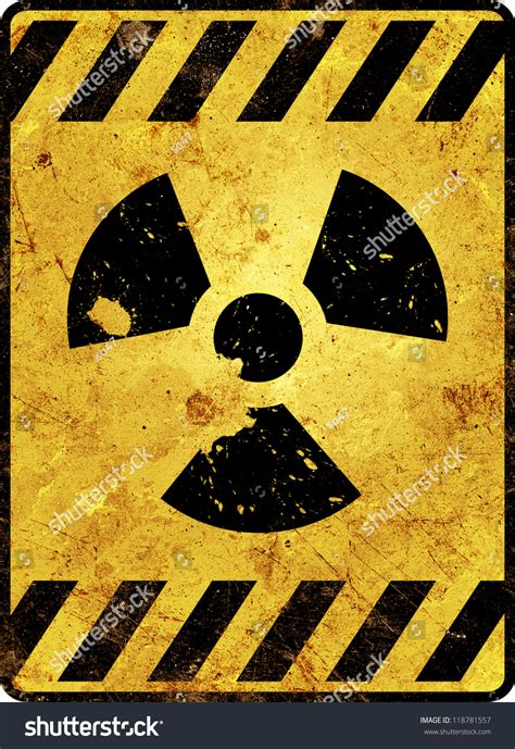 Yellow Radioactivity Warning Sign Stock Photo 118781557 Shutterstock