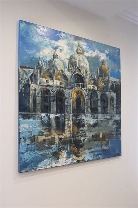 Original Oil Painting San Marco 100x100 Hand Etsy