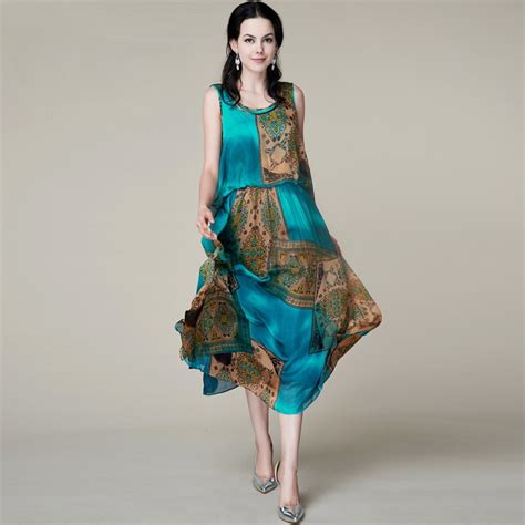 Print Silk Dress 2105100 Natural Silk Women Dressexclusive Desigual