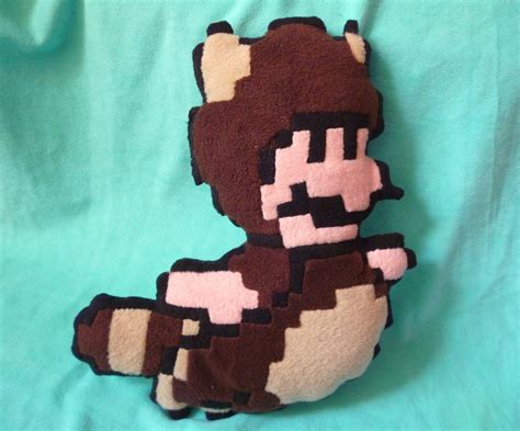 8 Bit Cushion Mario Tanooki Suit Raccoon