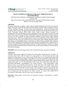 Keputusan menunjukkan jenis soalan mempengaruhi pencapaian pelajar. Motivasi diri dan dorongan ibu bapa terhadap minat ...