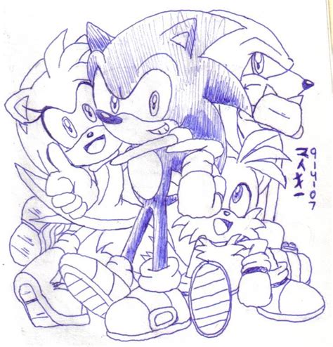 Sonic And Friends By Nikkushikuu Sonic Sonic The Hedgehog Character Art