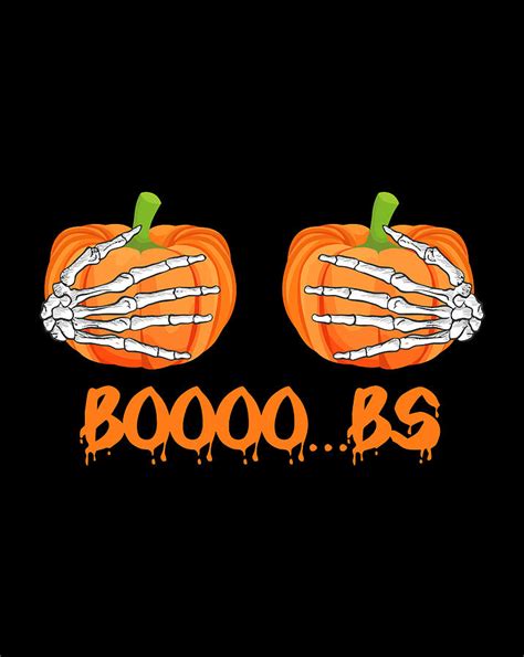 Pumpkin Boobs Skeleton Hands Funny Halloween Halloween Boobs T My Xxx Hot Girl