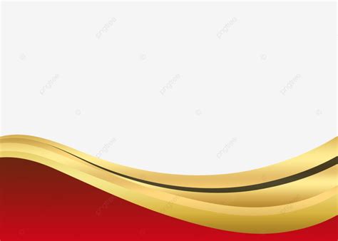 Red Gradient And Golden Curve Wave Vector Abstract Red Wavy Curve