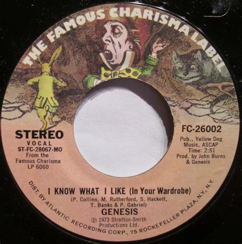 Genesis I Know What I Like In Your Wardrobe 1973 Vinyl Discogs