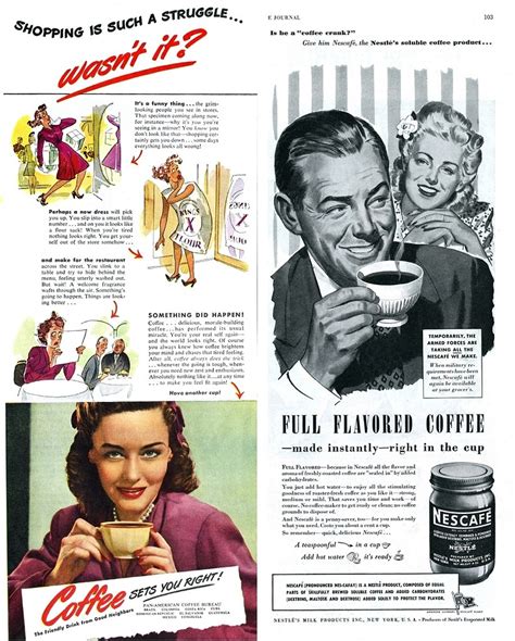Two 12 Page Vintage Coffee Ads 1945 Two 12 Page Coffee Flickr