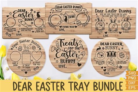 Easter Bunny Plate SVG| Dear Easter Cookie Tray Cut file