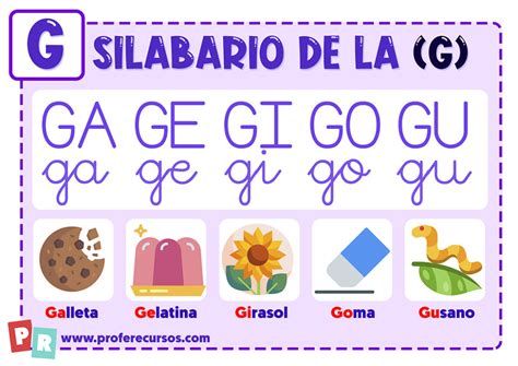 Silabario Letra G