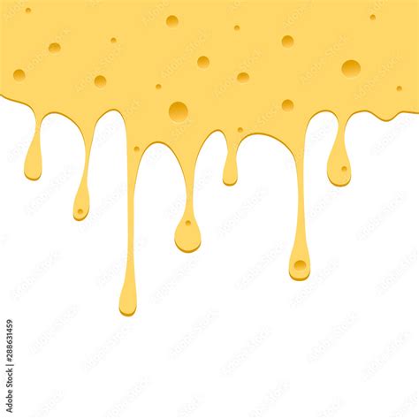 Drips Of Melted Cheese Vector Illustration Stock Vector Adobe Stock