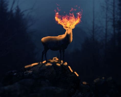 How To Create A Fantasy Flaming Deer With Adobe Photoshop