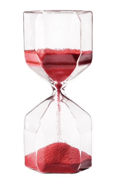 Premium Photo Vintage Glass Hourglass With Red Sand