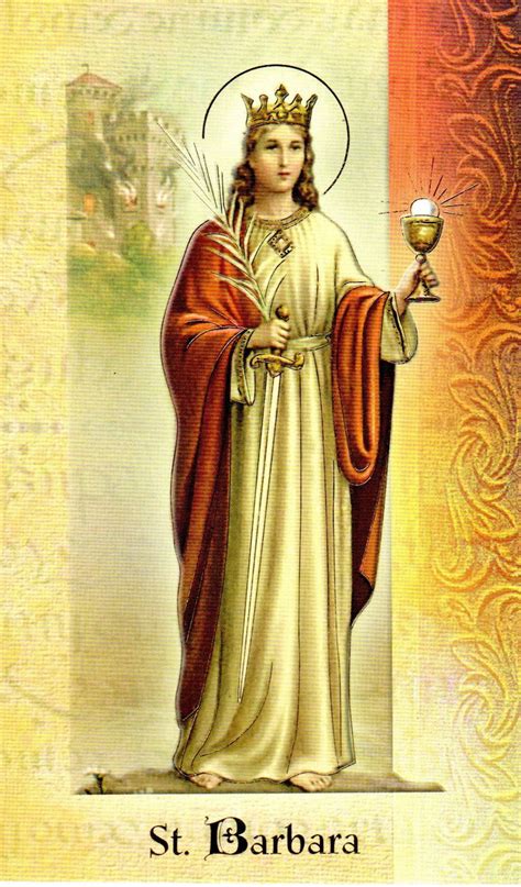 Prayer Card And Biography St Barbara Cardinal Newman Faith Resources Inc