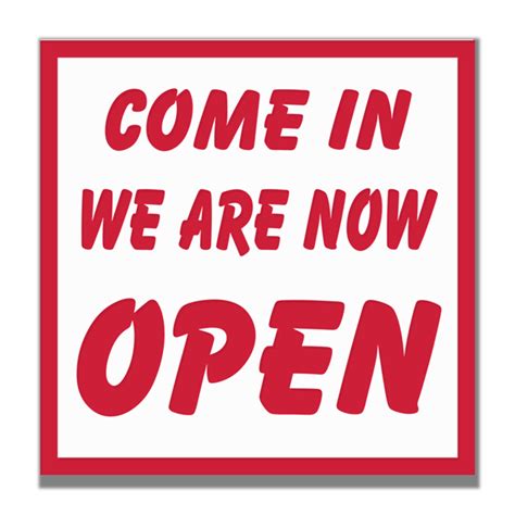 Come In We Are Open For Business Engraved Sign Custom Signs