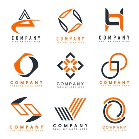 Set Of Company Logo Design Ideas Free Vector Zonic Design Download