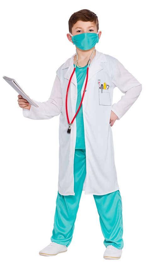 Hospital Doctor Kids Fancy Dress Surgeon Uniform Occupations Girls Boys