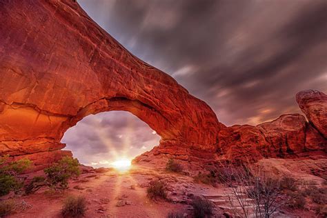 North Window Arch At Sunrise Photograph By Martina Birnbaum Fine Art