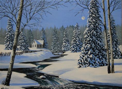 Crisp Winter Day At The Creek Margo Munday Fine Art Classical And