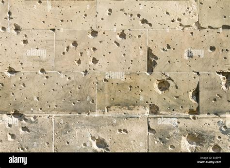 Wall With Bullet Holes Stock Photo Alamy