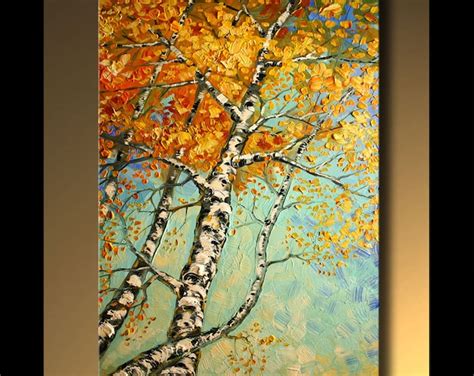 48 Original Oil Painting Birch Trees Gallery Quality Etsy