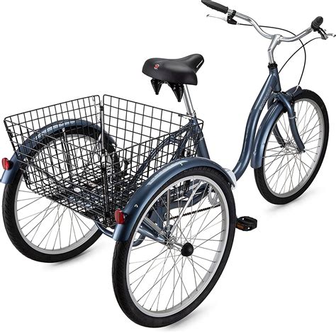 buy schwinn meridian adult tricycle bike three wheel cruiser 24 inch wheels low step through