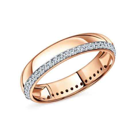 Золотое кольцо с бриллиантами БРИЛЛИАНТЫ ЯКУТИИ 72111 K5r 02 розовое