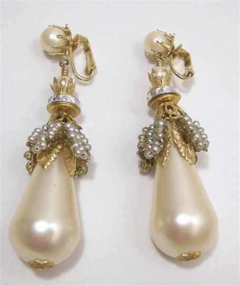 Vintage S Faux Pearl Drop Earrings At Stdibs