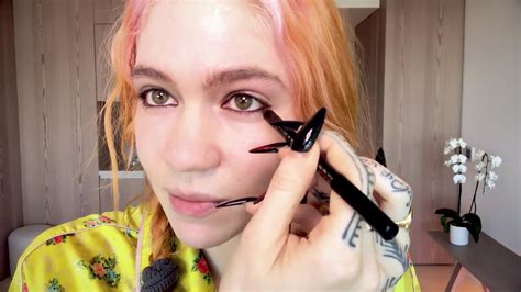 Watch Watch Grimes Do Her Pregnancy Skincare And Psychedelic Makeup