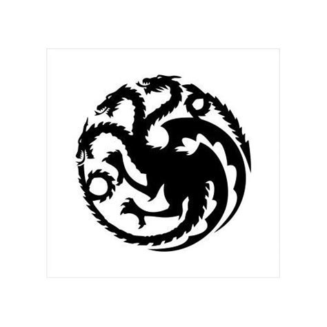 2x 5 Game Of Thrones House Targaryen Dragon Emblem Logo