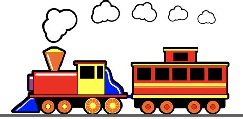 Cartoon Train Clip Art Sign
