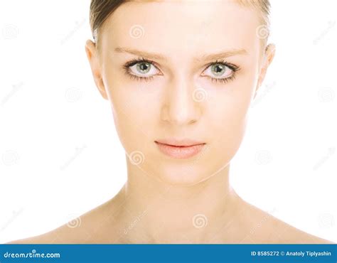 Beauty Close Up Portrait Young Woman Face Stock Photo Image Of Female