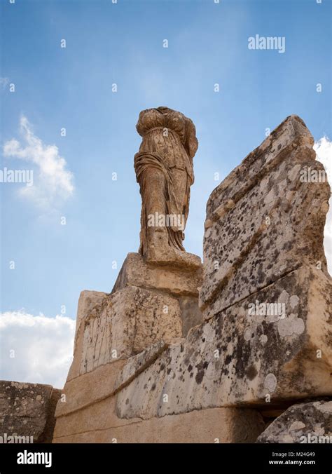 Naval Monument In Cyrene Agora Stock Photo Alamy