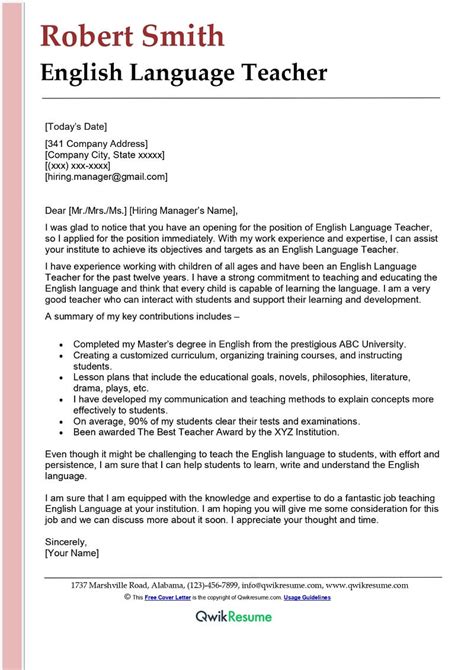 25 Elementary Teacher Cover Letter ZamoCharley
