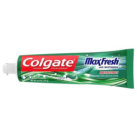 Colgate Max Fresh Whitening Toothpaste With Breath Strips 6 Oz Limited