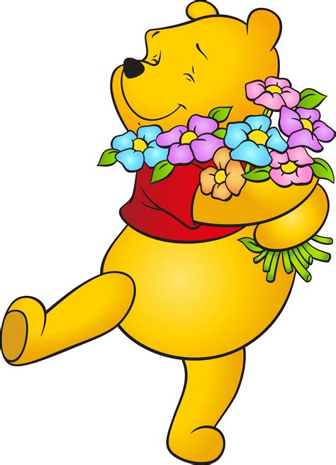 Winnie the pooh (pooh bear) is a character in childhood literature created on october 14, 1926, by alan alexander milne (a. View Full Size - Winnie The Pooh With Flowers Clipart ...