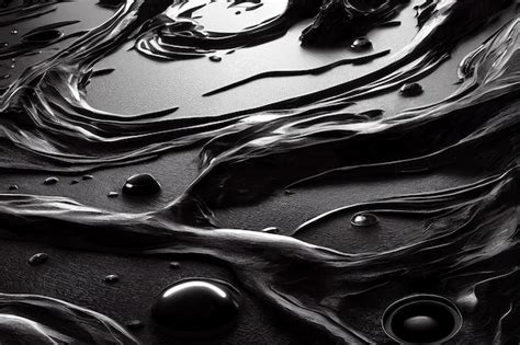 Premium Photo 3d Illustration Of Black Creative Abstract Liquid Waves