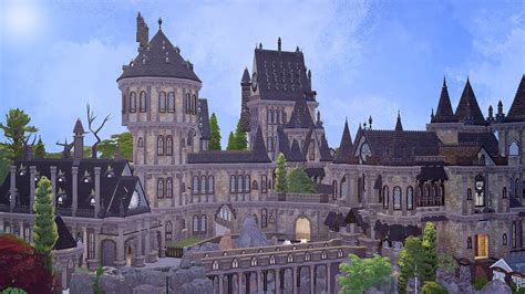 Hogwarts 🔮 Sims 4 Realm Of Magic Speed Build Harry Potter Youtube