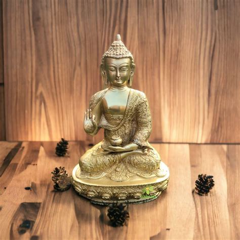 Aakrati Handmade Brass Lord Buddha Designer Statue Yellow Buy Buddha