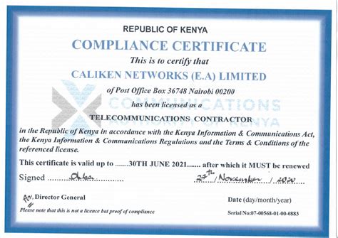 Certifications Caliken Networks