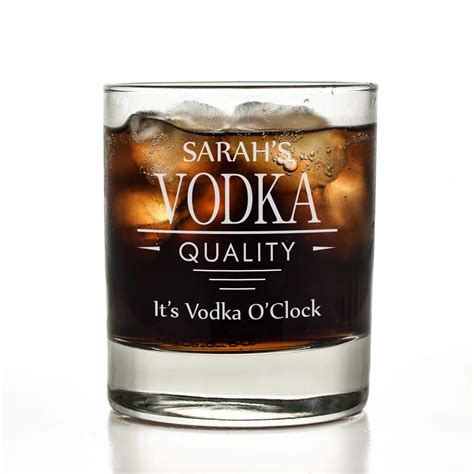 Personalised New Engraved Vodka Glass Glassware And Drinkware Home And Garden