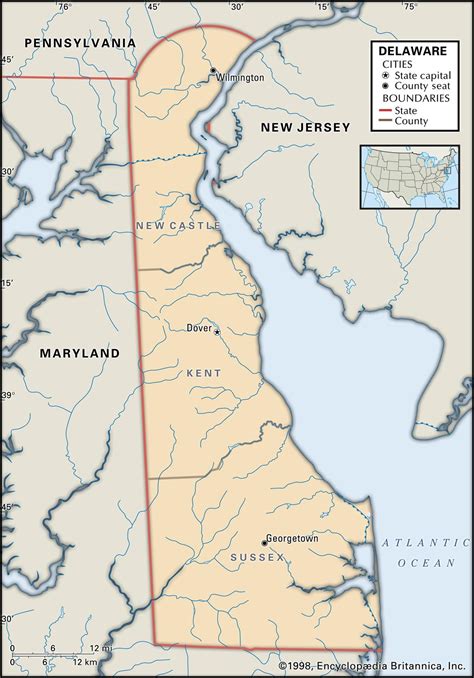 State And County Maps Of Delaware
