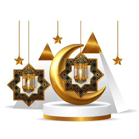 Islamic Ramadan Kareem Vector Art Png Islamic Ramadan Kareem 3d Golden