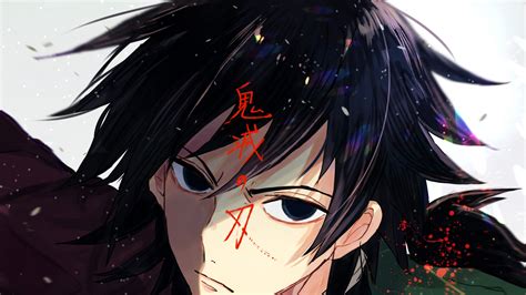Demon Slayer Giyuu Tomioka With Black Hair With White Background Hd Anime Wallpapers Hd