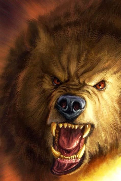 Werewolf Scary Wolf Bear Art Werewolf