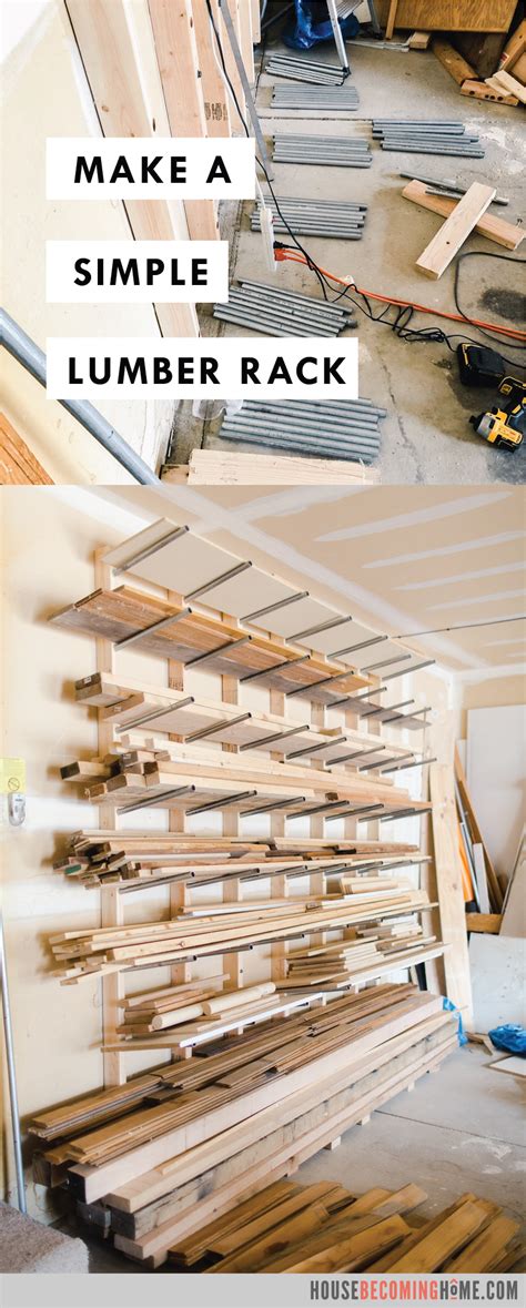 Simple Diy Lumber Rack House Becoming Home