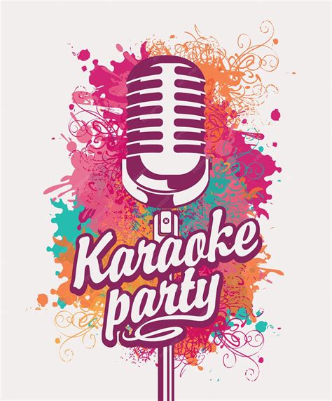 Premium Vector | Poster for karaoke party