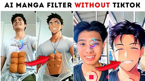 How To Use Ai Manga Filter Without Tiktok Anime Tiktok Filter Youtube