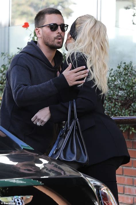 khloe kardashian and scott disick share cheek kiss after italian lunch outing in la suburbs